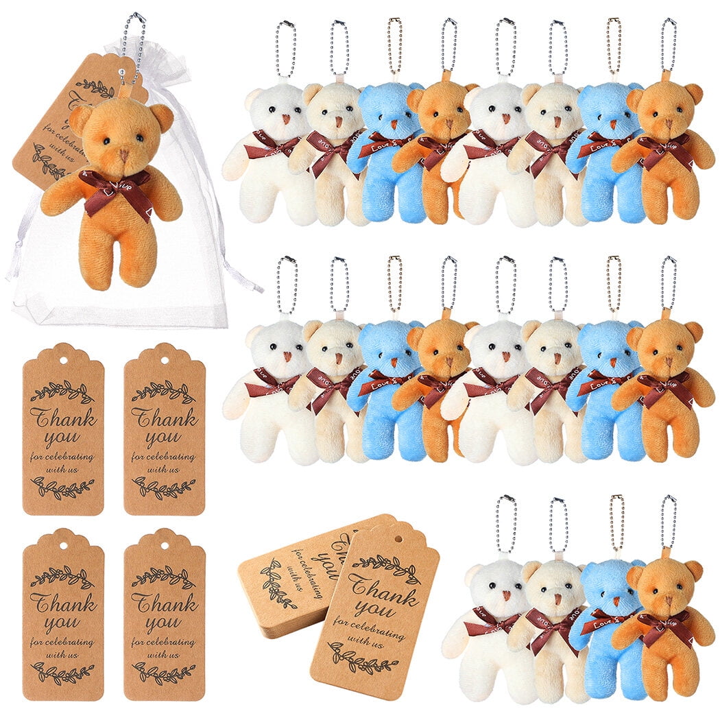 12 Pieces Mini Bear Stuffed Animals Plush Bears, Mini