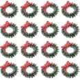 thumbnail image 1 of 20PCS Mini Christmas Wreath Artificial Christmas Napkin Rings Frost Sisal Christmas Tree Wreaths Xmas Tree Hanging Card Making, 1 of 4