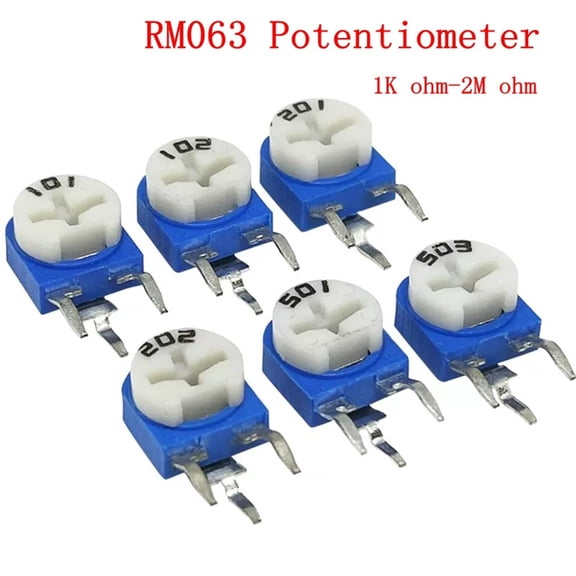 20PCS New RM063 Trimpot Trimmer Potentiometer Variable Resistor RM-063 100 200 500 1K 2K 5K 10K 20K 50K 100K 200K 500K 1M Ohm - 2K OHM