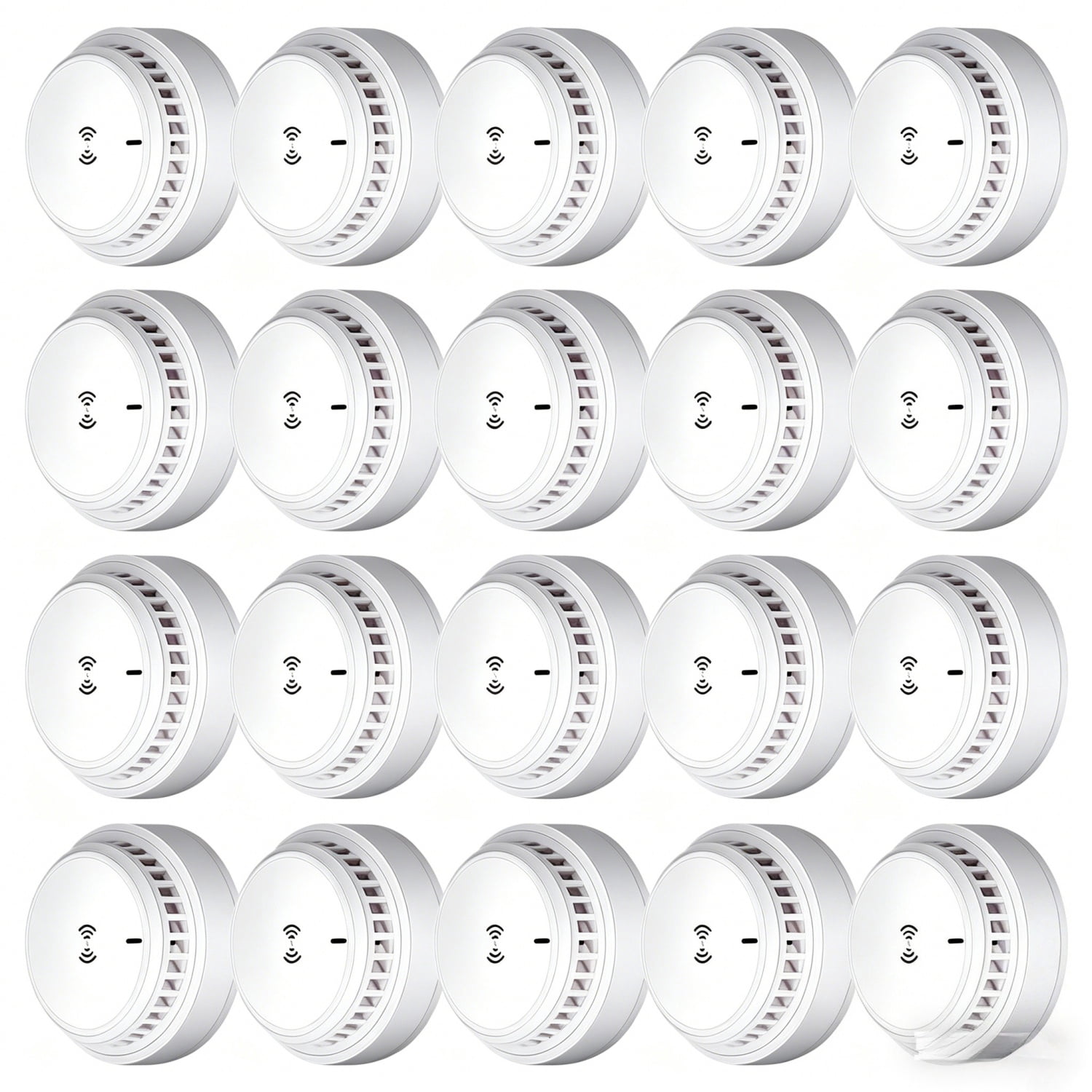 20PCS Photoelectric Smoke Alarm Detector, Home Fire Safety Sensor Alert, 3V AA Battery Operated, No Wiring Required
