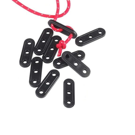 20PCS Plastic Cord Tensioners Rope Adjuster Tent Guy-Line Wind Rope Buckle Fastener Tightener for Camping Hiking Outdoor Gear Accessories