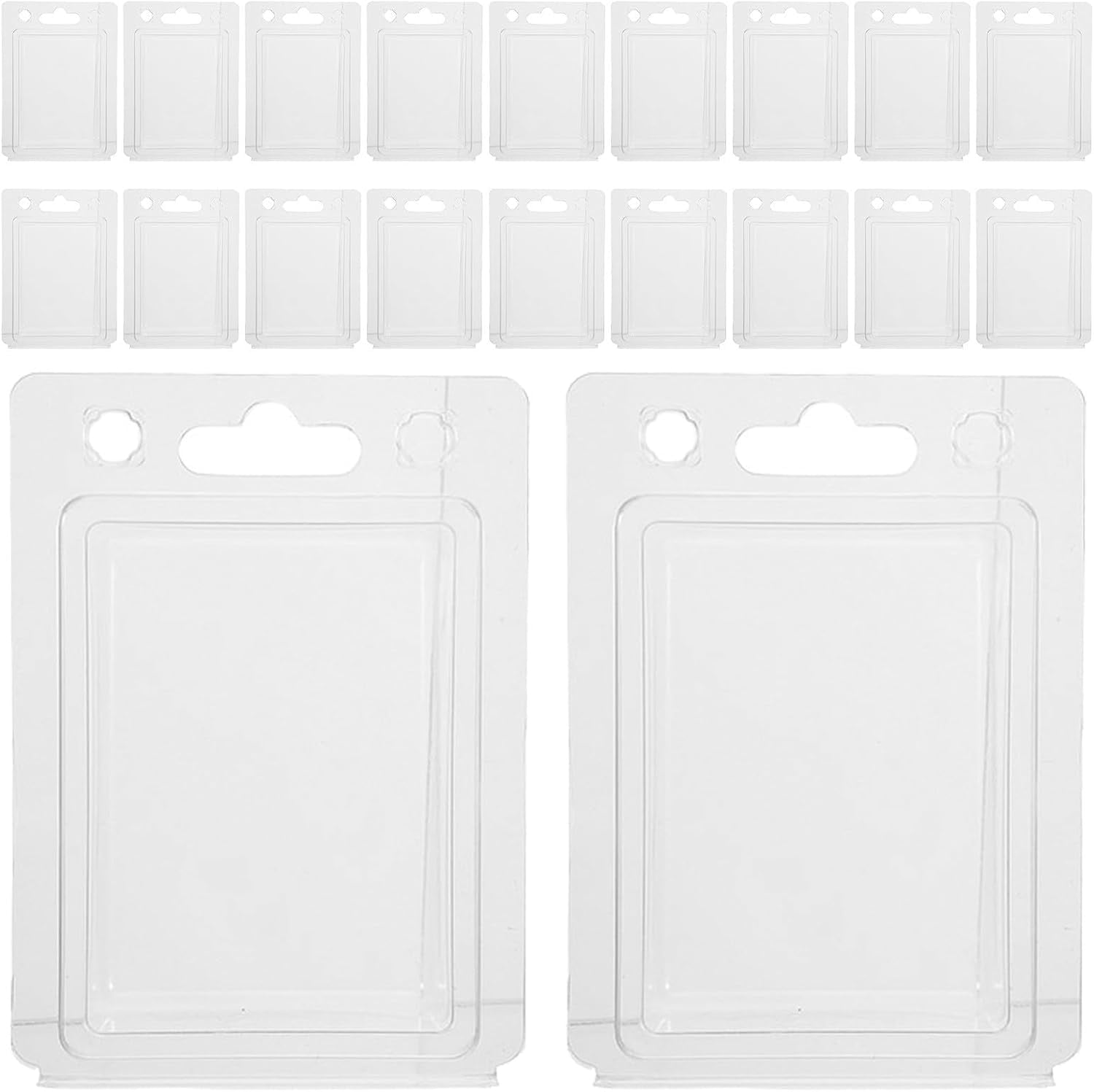20PCS Plastic Storage Box, Snap Closure Clamshell Container, Stackable ...