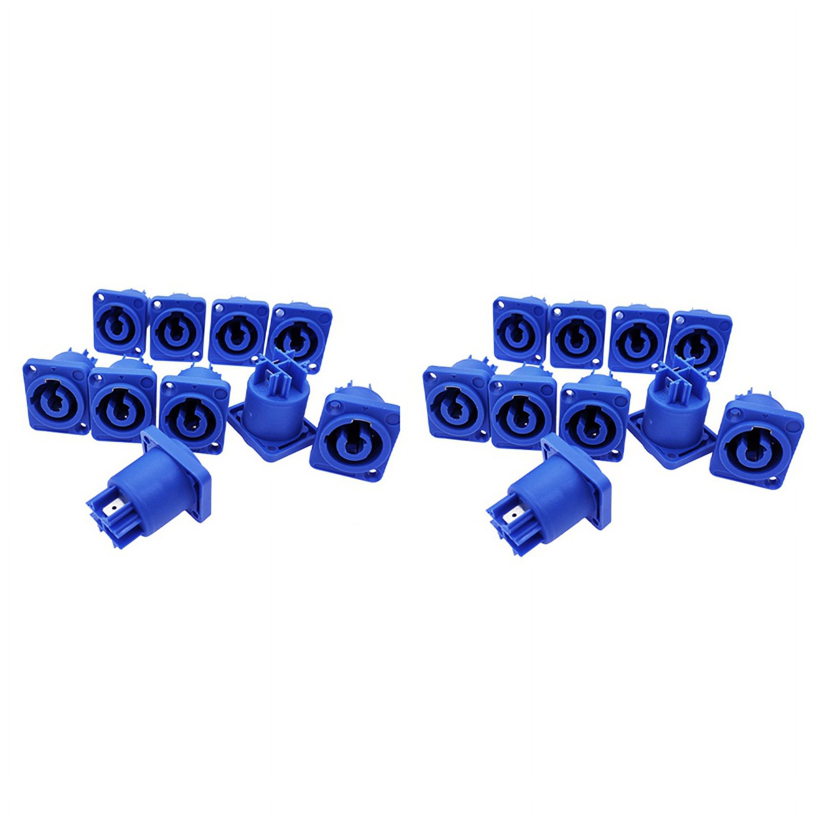 Computer Stage Connectors 20PCS Powercon Connector 3 Pins 20A 250V Power Speaker Panel Socket ...