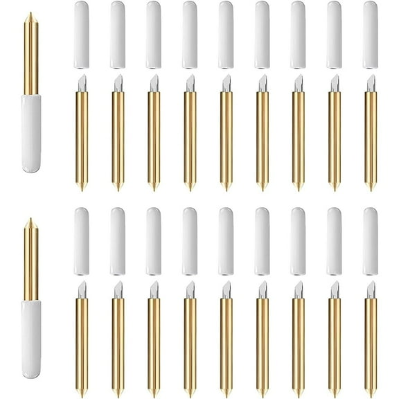 20PCS Premium Fine Point Blades Compatible with Cricut Maker 3/4/Maker/Explore 3/4/Explore Air 2/Air/One/Venture, Perfect for Slicing Cuts Glitter Vinyl, Cardstock, Faux, Adhesive Foil, Vellum