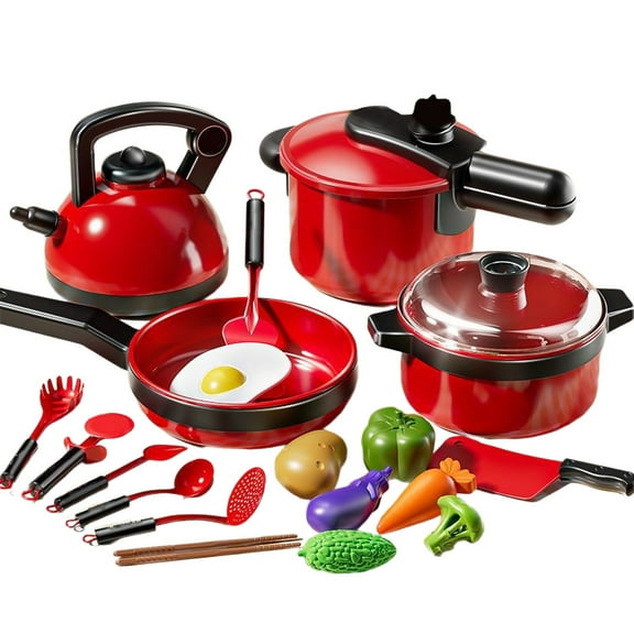 20PCS Pretend Play Kitchen Toy Set with Interactive Features for Imaginative Learning and Role Playing Activities
