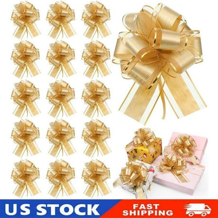 20PCS Pull Bows Gift Wrapping Ribbon Pull Bows for Christmas Gift Wrap Accessory