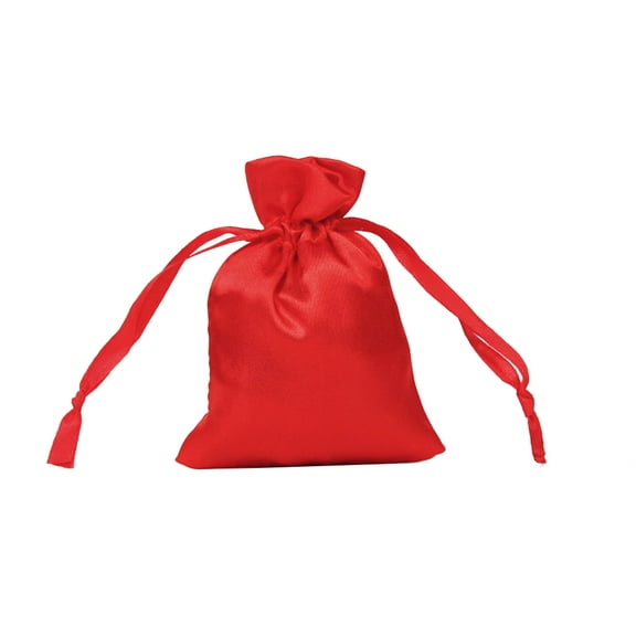 20PCS RED Satin Gift Bags Drawstring Pouches Wedding Favors Bridal Shower Candy Jewelry Bags