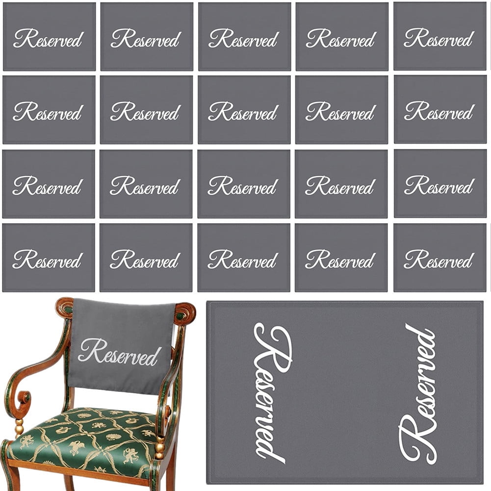 20PCS Reserved Chair Signs Digital Printing Double-sided Thickened 600d ...