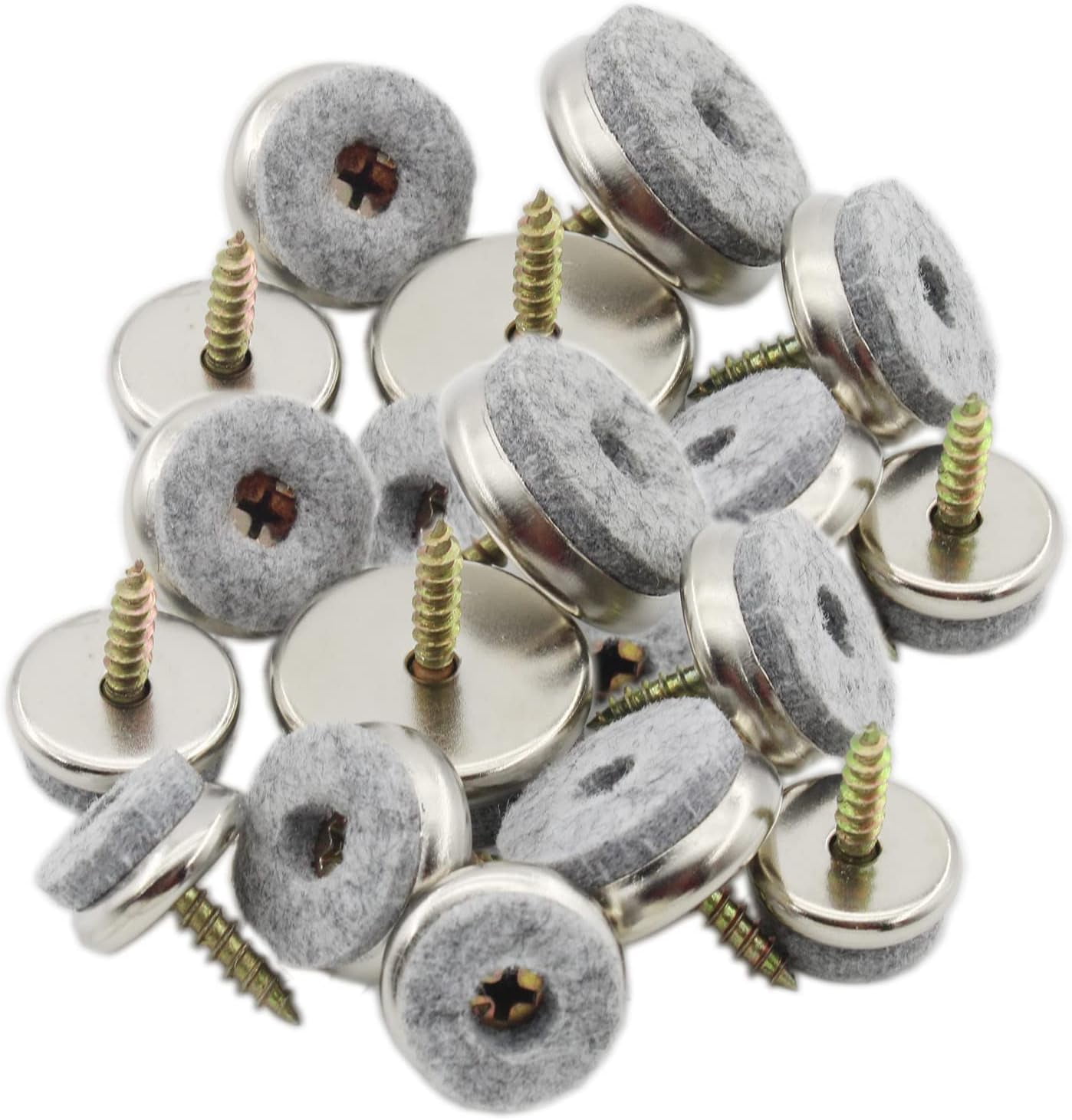 20PCS Screw-On Felt Pads, Premium Furniture Glides,Felt Chair Pads for ...