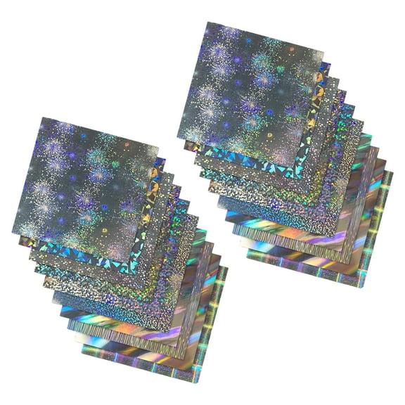20PCS Shimmering Craft Paper Glittering Plastic Sheets For Art Craft Card Making Scrapbooking Wrapping Decoration