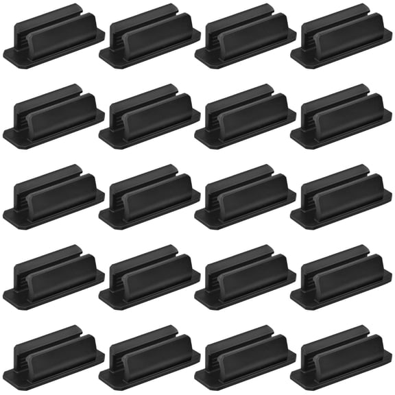 20PCS Silicone Pen Holders, Desk Organizers for Pens, Strong Adhesive Marker Clips, Non-Slip Pencil Holders, Flexible Design for Various Pen Types, Ideal for Office, Home Use