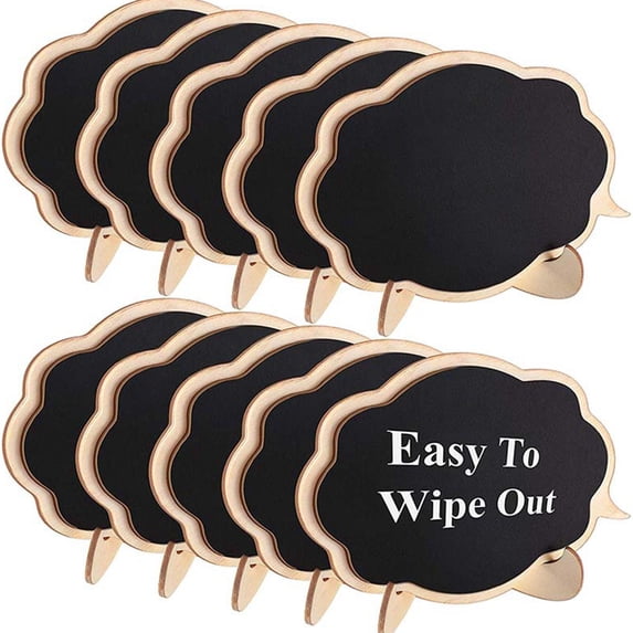 20PCS Small Blackboard Decoration Home Decoration Wedding Party Desktop Display Message Board (10x7.5 Double Layer Cloud)