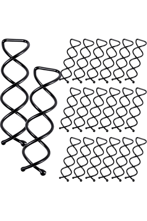 20PCS Spiral Hair Pins, Spin Pins Spiral Bobby Pins for Girls, Women and Kids, Non-Scratch Round Clip & Bun Twist, Stylish Bun Bobby Pins, Premium Spin Pins for Hair, Black