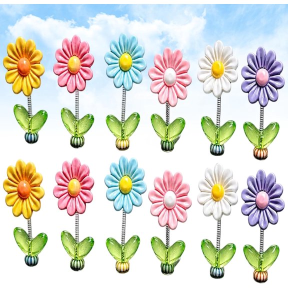 20PCS Spring Wobbly Flower Car Dashboard Ornament Interior Decor (#D-20PCS) | Dashboard Flowers, Mini Flowers For Car Dashboard(#B-10PCS)