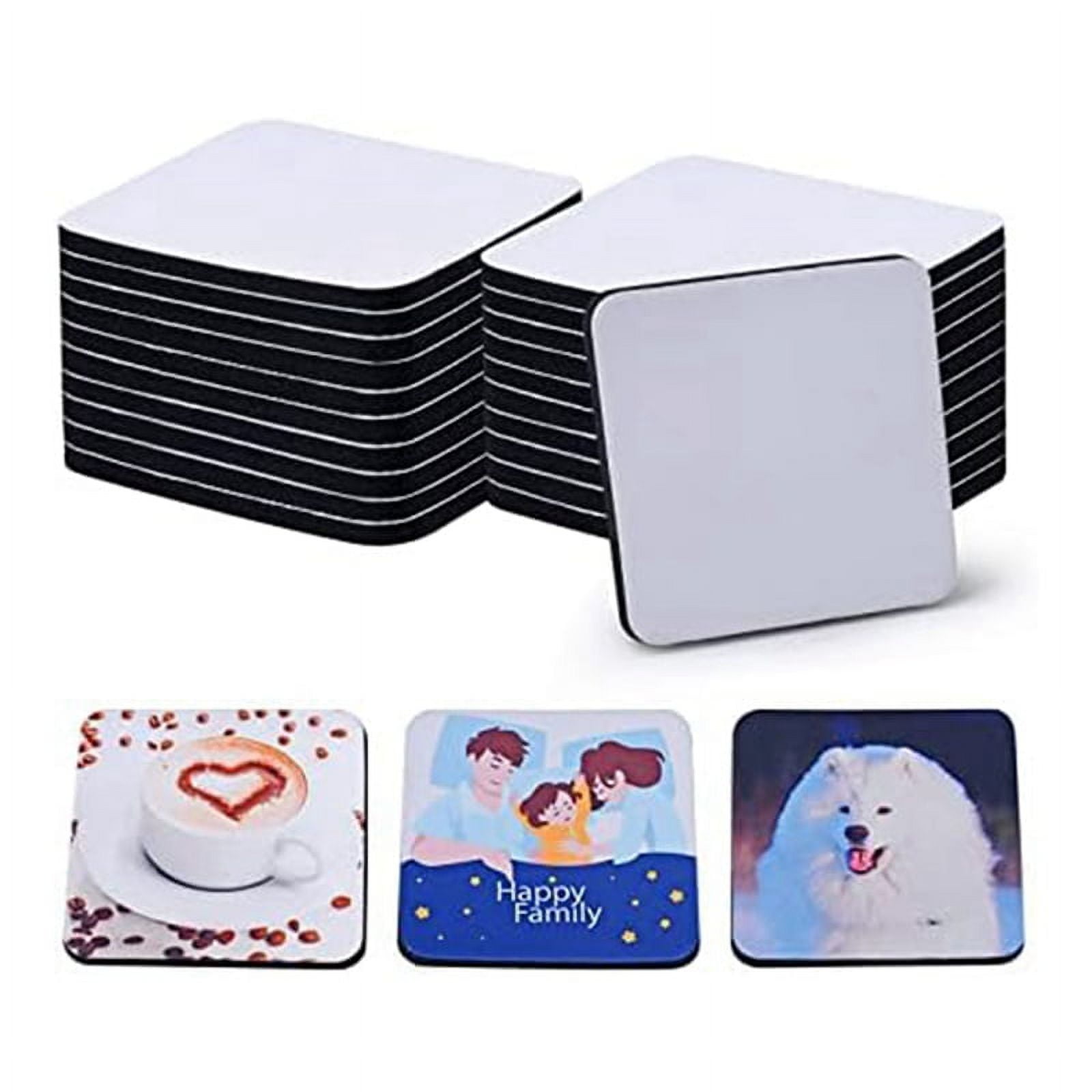 20PCS Square Sublimation Blanks Coasters,3.5 x 3.5 Inch/5MM for Thermal Sublimation Painting Heat Transfer
