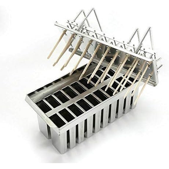 20PCS Stainless Steel Frozen Ice Cream Mo-lds Ice Cream Pop Maker Freezer Tray,Commercial Ice Cream Stick Holder Silver$$Home Decor, Kitchen, & Other