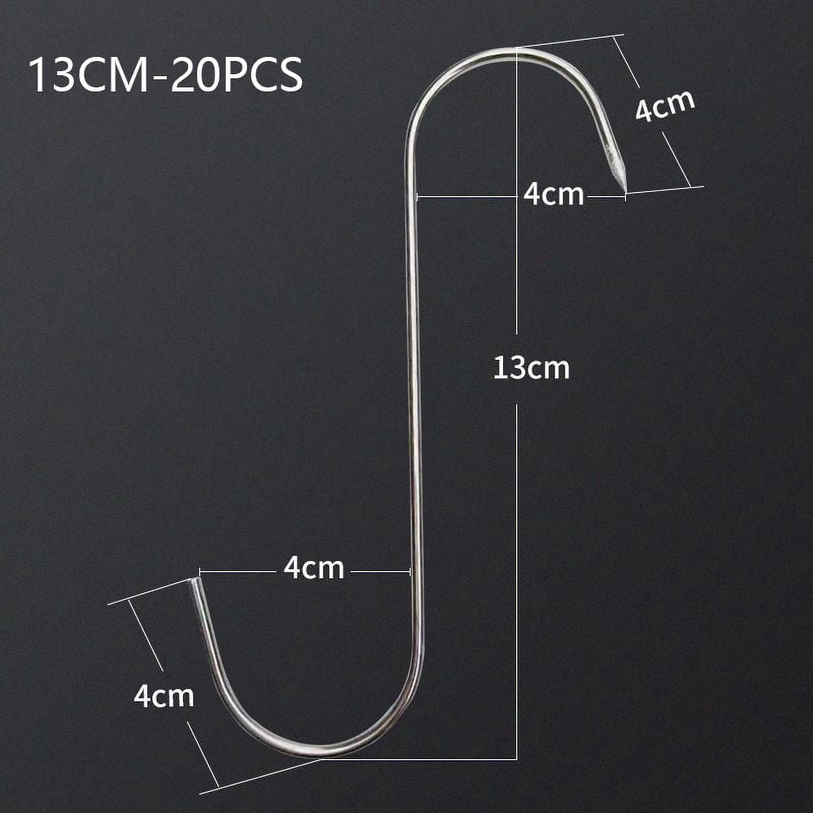 20PCS Stainless Steel S-shaped Hook Tool Butcher's Meat For Smoking ...