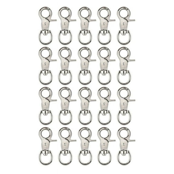 20PCS Trigger Snap Hooks Heavy Duty Swivel Snap Hooks Metal Clasps Lanyard Clips Trigger Snaps for Pet Cage Key Chains