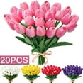 thumbnail image 1 of 20PCS Tulips Artificial Flowers Real Touch Tulips Flowers for Decoration 13.5" Tulips Flowers Bulk Artificial Tulips Flowers for Vase Centerpieces Home Wedding Bouquet, 1 of 7