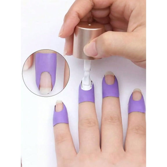 20PCS U Shaped Nail Polish Protector Film One Time Nail Polish Anti Overflow Stickers Anti Overflow Nail Art Stickers Nail Tech Supplies 1 Nail Accessories Nail Supplies