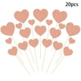 thumbnail image 1 of 20PCS Valentine's Day Decorative Glitter Heart Cake Toppers, Romantic Paper Flag Decor for Cupcakes & Party Desserts, 1 of 5