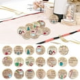 thumbnail image 1 of 20PCS Wooden Christmas Countdown Advent Calendar Set, Cute Decorative Countdown to Christmas Number Tokens, DIY Holiday Activity List Wooden Ornaments for Home Decor, 1 of 7