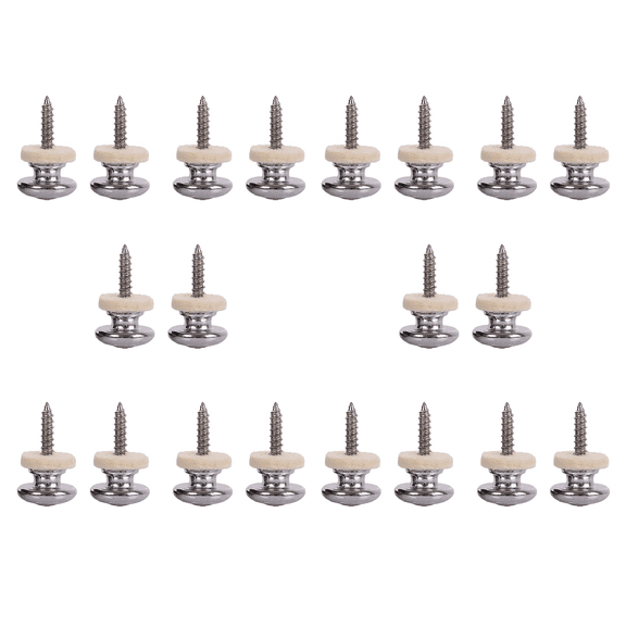 20PCS Wool Copper Guitar Strap Lock Locking Pegs Pins Mushroom Shape End Button for Acoustic Classical Electric Bass