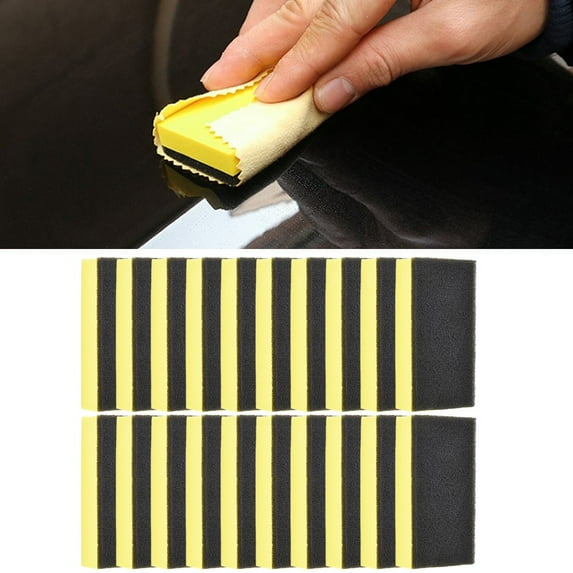 20PCS Yellow Car Waxing Polishing Foam Sponge Pads Cleaning Detailing Tool