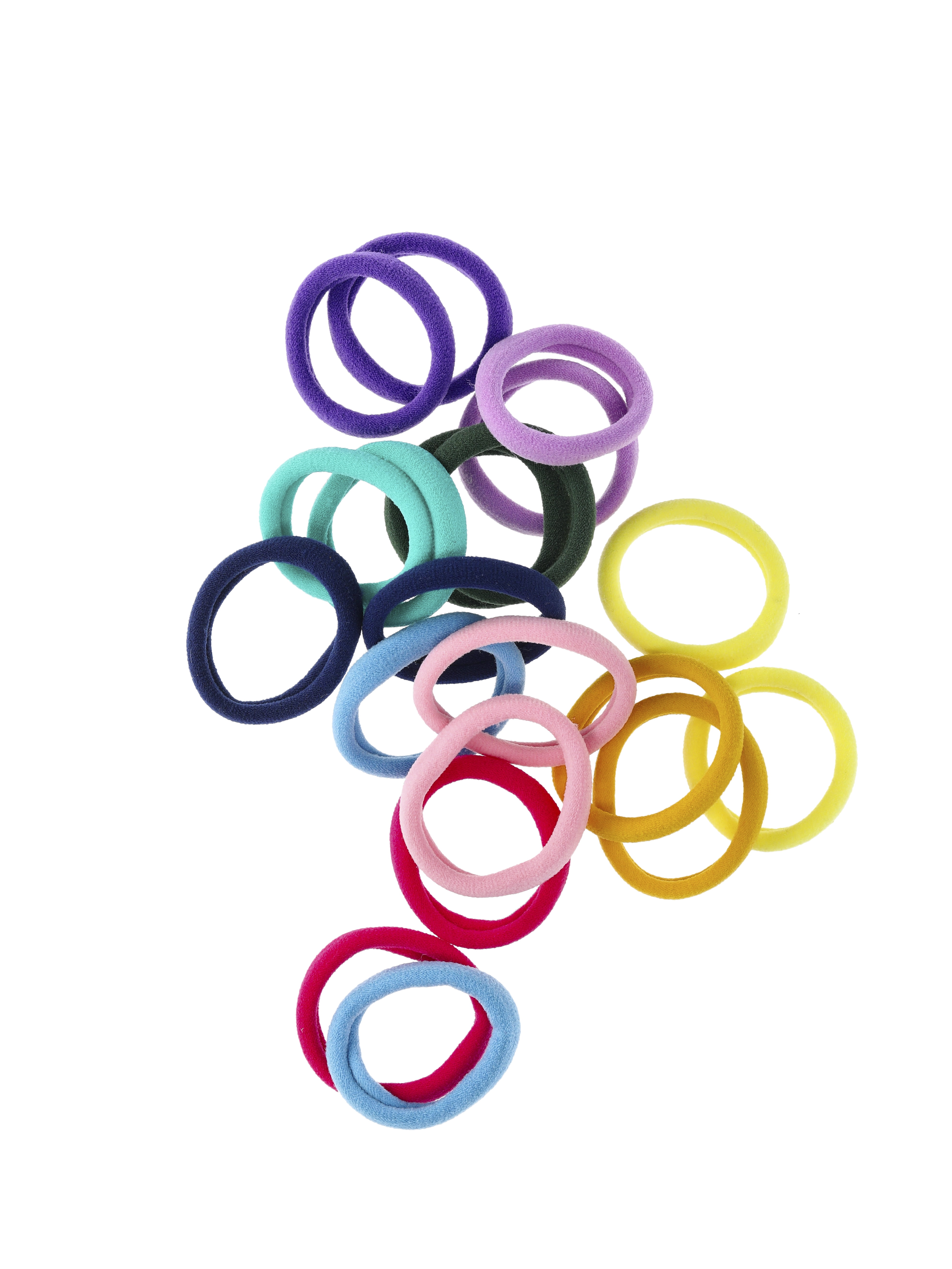 Wonder Nation Girls' Ponytail Holders, 20-Piece, Multi