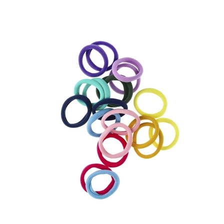 Wonder Nation Girls' Ponytail Holders, 20-Piece, Multi