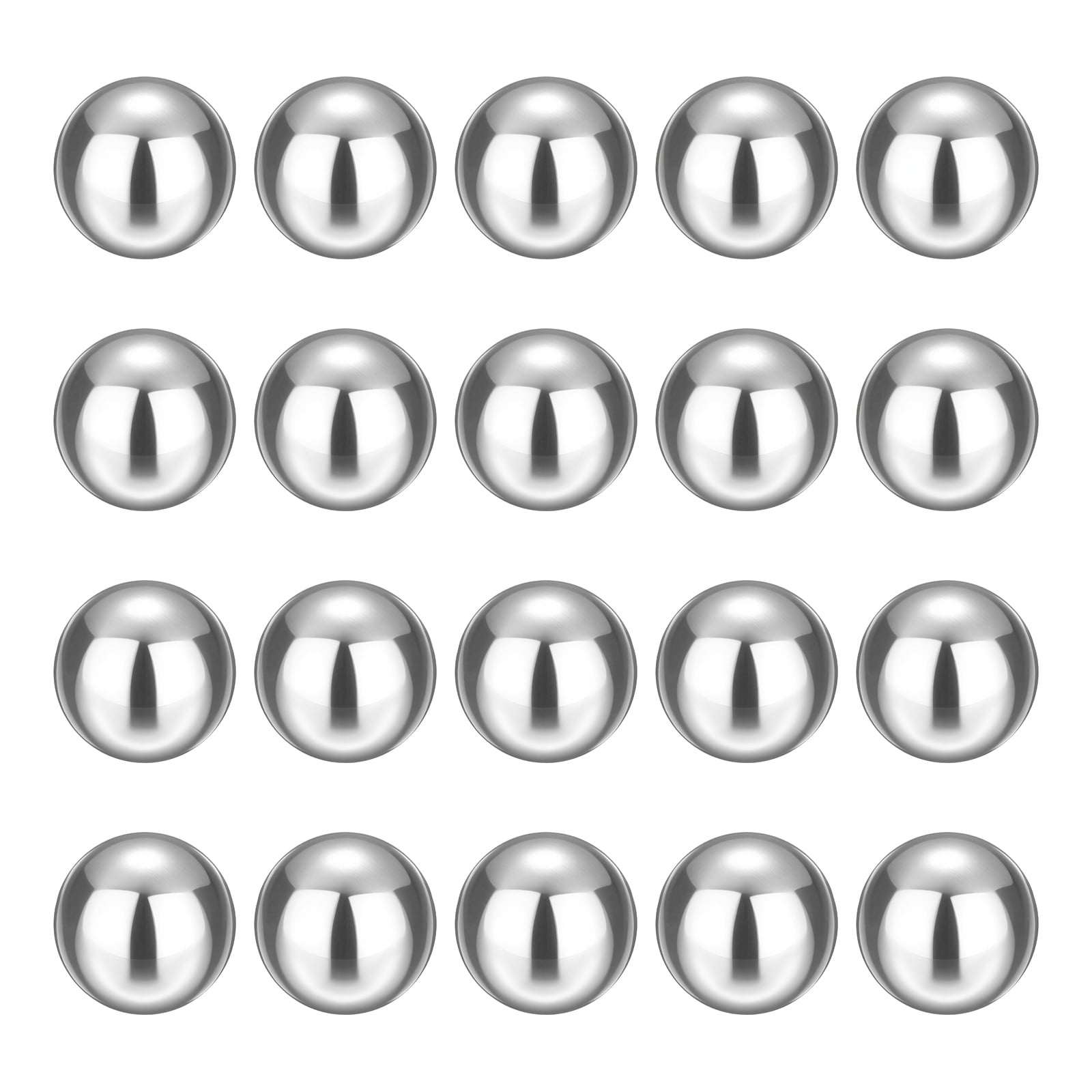 20Pack 17mm Bearing Balls, Solid Carbon Steel G1000 Precision Balls for Bearings Bicycles Casters Automotive Part and DIY (Mirror Polished)