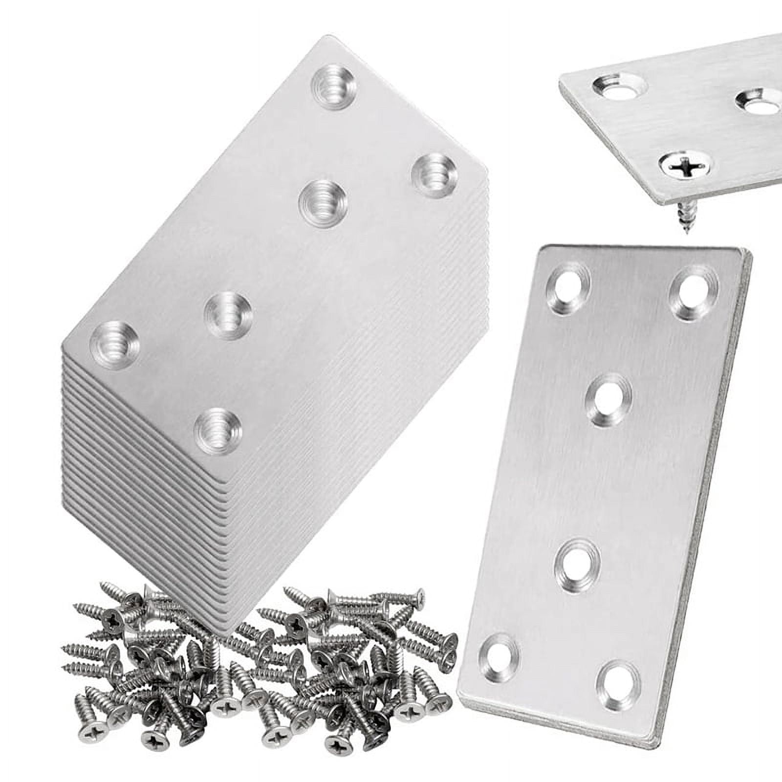 20Pack 3x1.5Inch Flat Mending Plates Flat Bracket,Stainless Steel