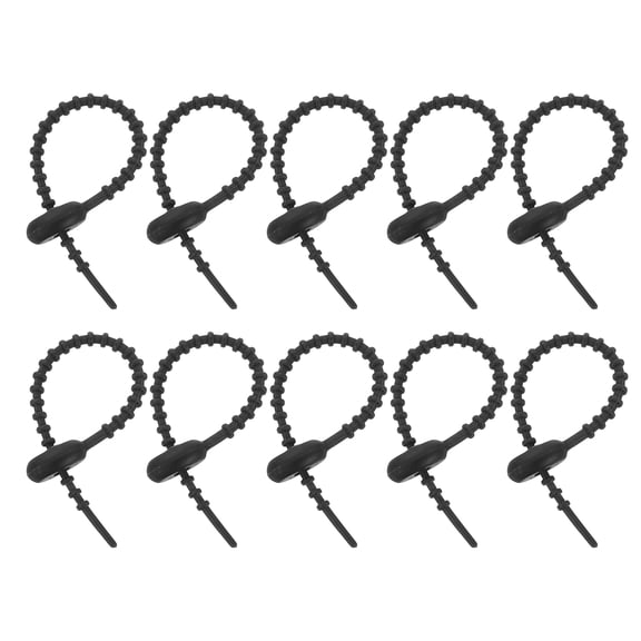 20Pack 4" Silicone Cable Ties, Reusable Zip Ties Wire Strips Organizer, Black