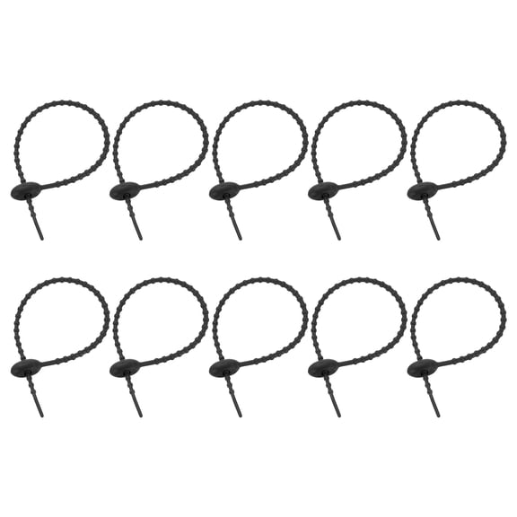 20Pack 9" Silicone Cable Ties, Reusable Zip Ties Wire Strips Organizer, Black