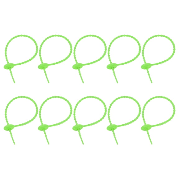 20Pack 9" Silicone Cable Ties, Reusable Zip Ties Wire Strips Organizer, Green