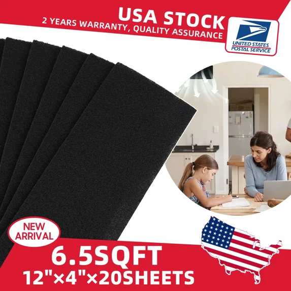 20Pack Activated Carbon Air Vent Filters For Home Vent Filters Registe 4"X12"