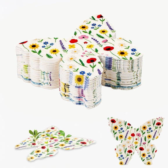 20Pack Butterfly Plantable Seed Paper Cards - Handmade Paper Card Embedded Wildflower Seeds Cards for Wedding Favors, Gift Wrapping, Scrapbooking,Celebration of Life (P22)