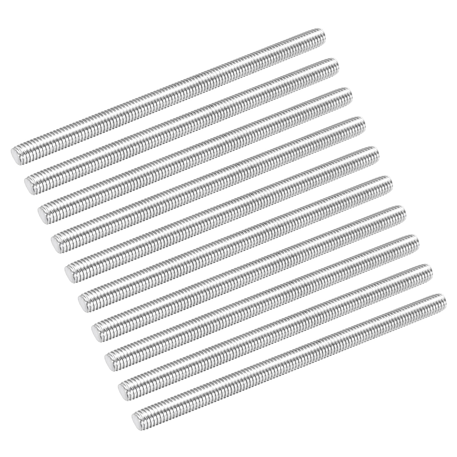 20Pack Fully Threaded Rod M6 x 100mm 1mm Thread Pitch 304 Stainless Steel Right Hand Threaded Rods Bar Studs