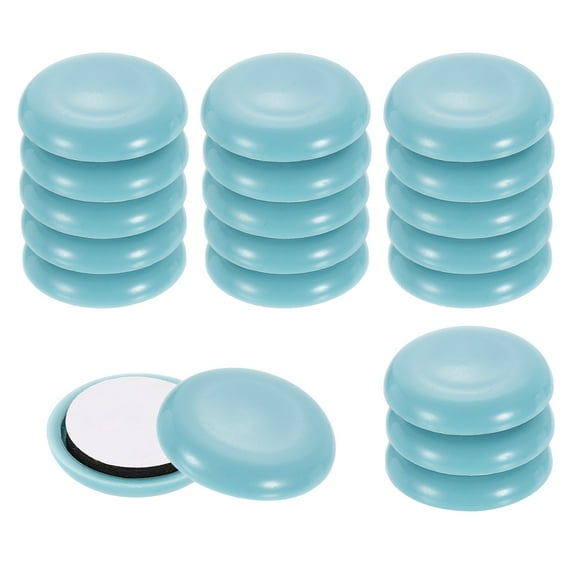 20Pack Furniture Slider, 1-1/8 Inch Round Adhesive Furniture Moving Pad, Sky Blue