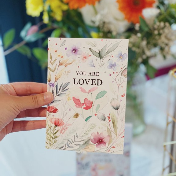 20Pack Greeting Cards 'You are Loved' Handmade Plantable Wildflower Paper Card for Party Favors, Wedding Favors,Baby Shower Favor (P05)