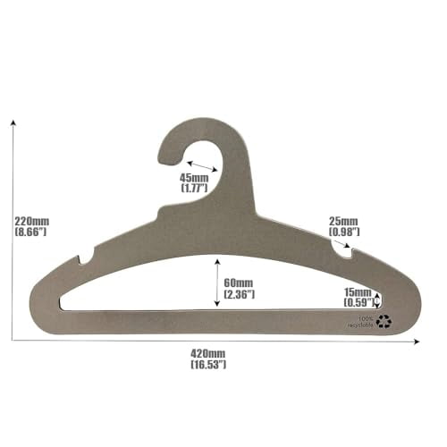 Koobay 50-Pack Eco-Friendly Cardboard Hangers - 17\" Recyclable, Slim Design For Closet Storage & Drying
