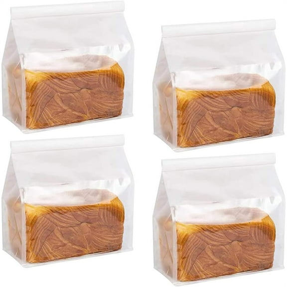 20Pack Large Kraft Paper Bread Bags,Storage Packaging Treat Bag with Tin Tie Tab,Moisture-proof Food Sealed Bag,White Thickened Treat Bags,for Homemade Bread,Snack,Cookie