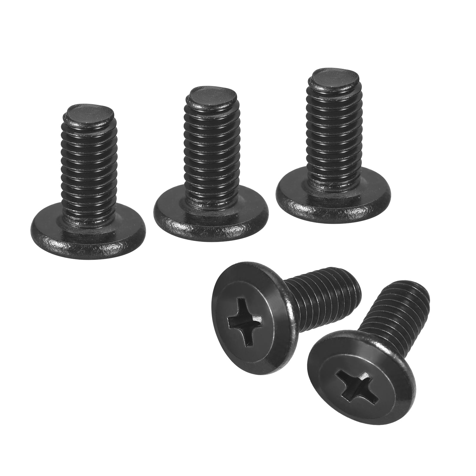 M5x25 Countersunk Phillips Machine Screws – 201 Stainless Steel, Full Thread, 100-Piece Pack