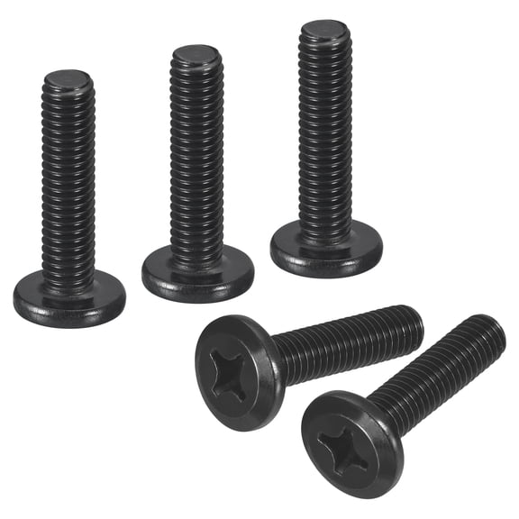 20Pack M6-1.0 x 25mm Flat Round Head Machine Screws, Phillips Drive Fastener