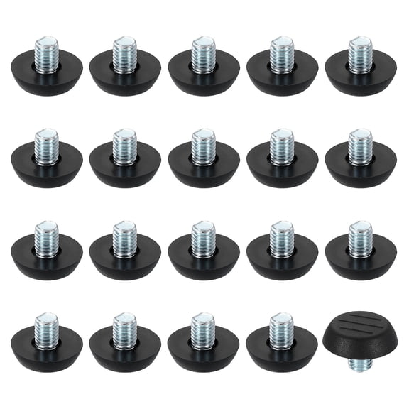 20Pack M8 Thread Furniture Feet Levelers, 23x10 Adjustable Leveling Screw, Black