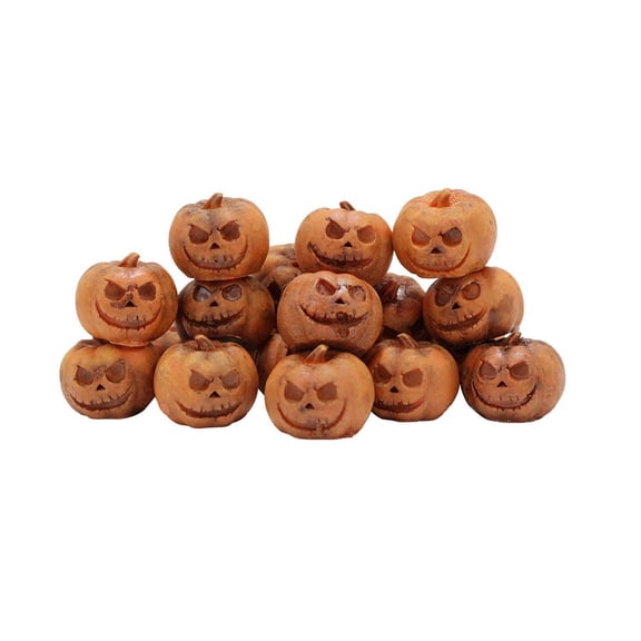 20Pack Mini Pumpkins,1.6cm Resin Halloween Crafts,Spooky Autumn Harvest Decor for Dollhouses,Terrariums,DIY Projects