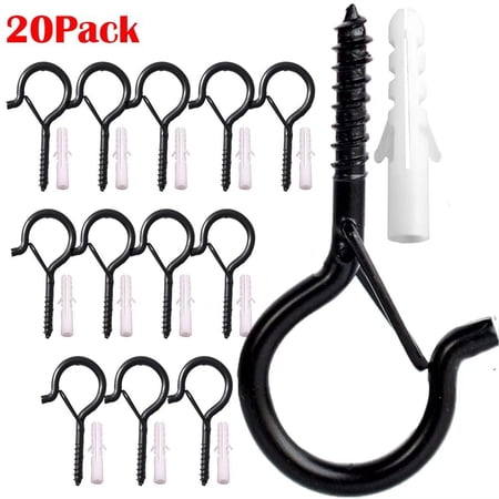 20Pack Plant Hanger Hook,Outdoor Hooks,Hooks for Outdoor String Lights,Anti-Shedding Functional Hook