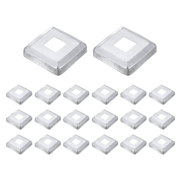 20Pack Post Base Cover, 2.5x2.5 Metal Integral Style Post Skirt Porch Column Wrap(0.75x0.75)