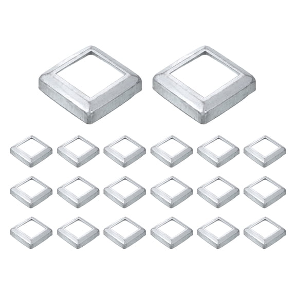 20Pack Post Base Cover, 2.5x2.5 Metal Integral Style Post Skirt Porch Column Wrap(1.6x1.6)