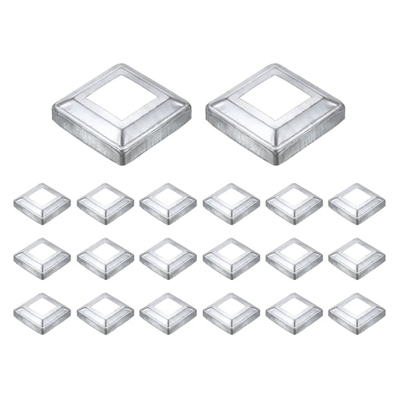 20Pack Post Base Cover, 3.25x3.25 Metal Integral Style Post Skirt Porch Column Wrap(1.6x1.6)